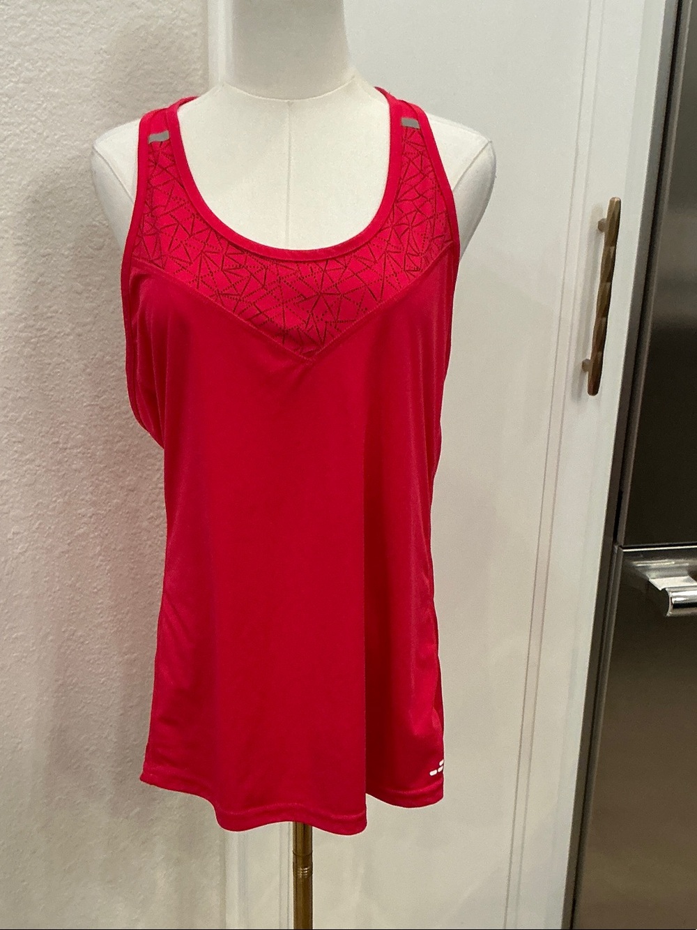 bcg Pink Athletic Tank Top with Mesh Yoke